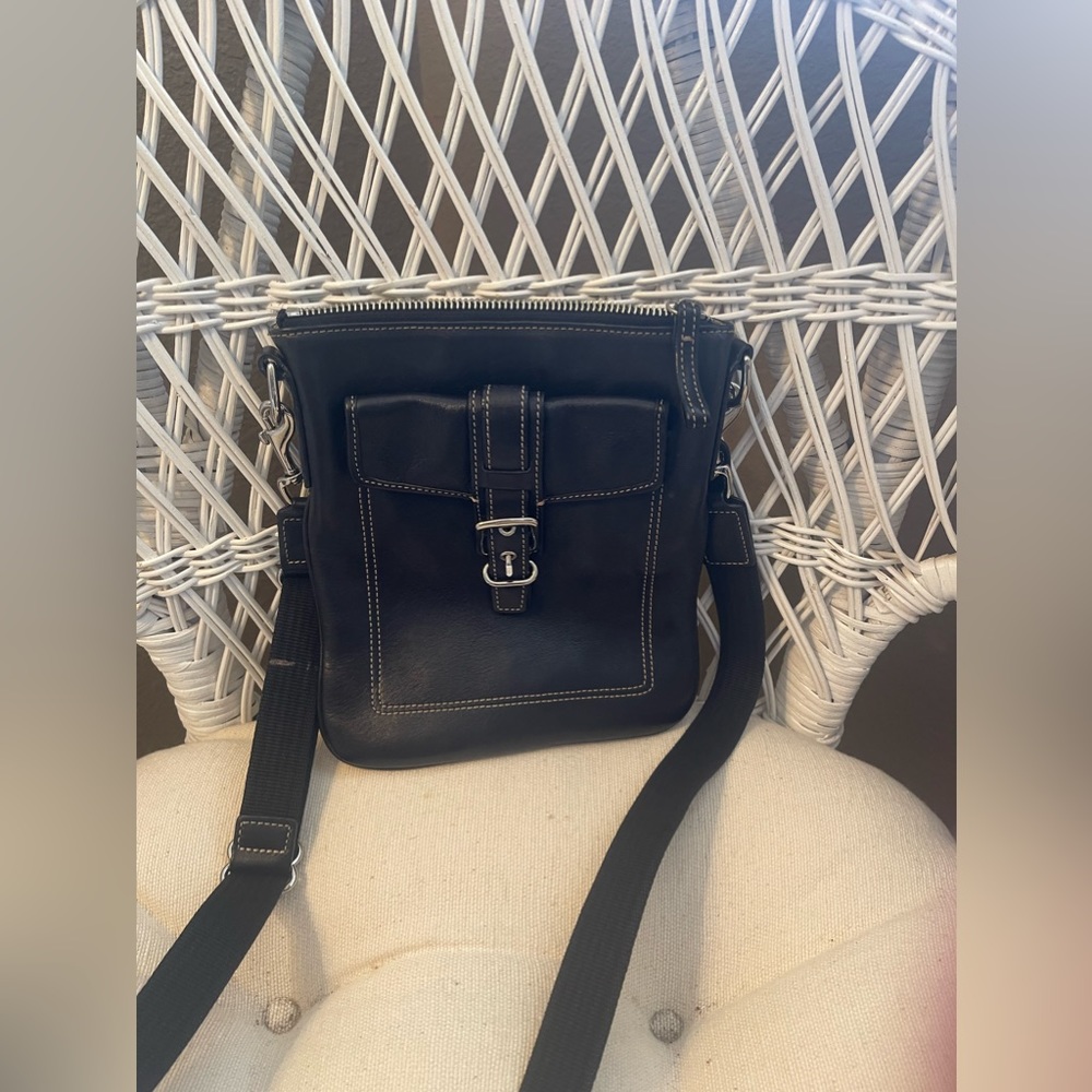 Coach Black Leather Crossbody bag